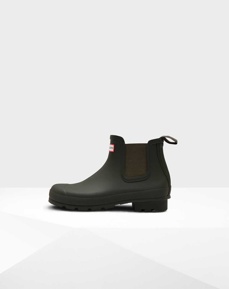 Green Men's Hunter Original Chelsea Boots | CWDR-25061