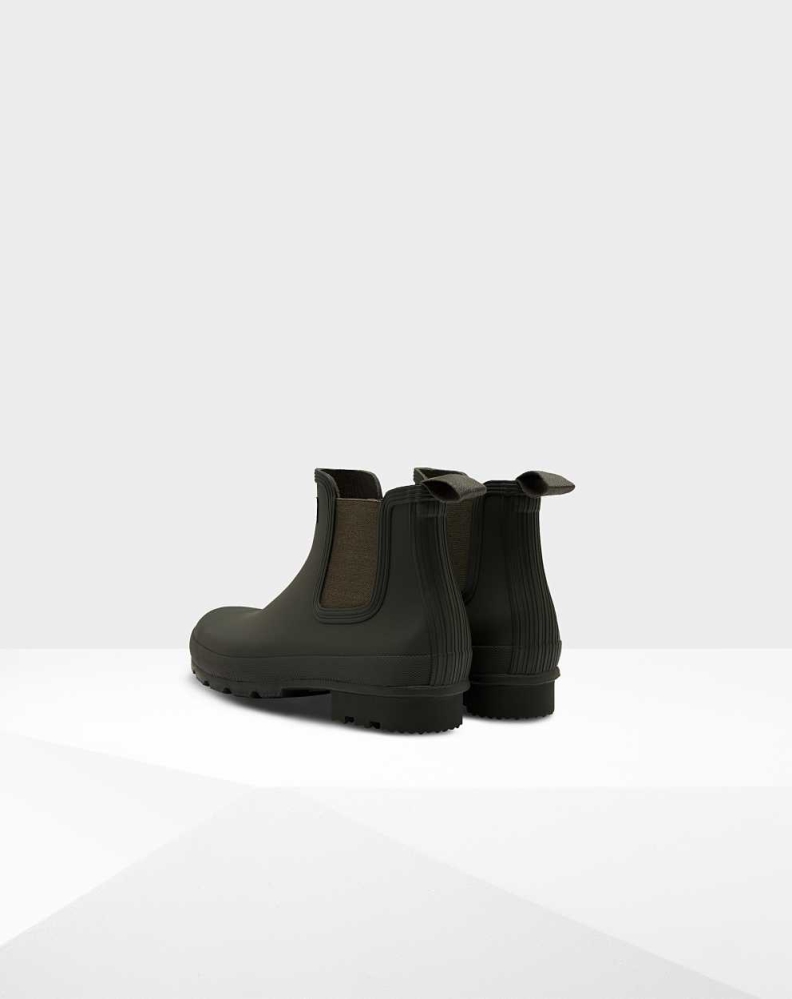 Green Men's Hunter Original Chelsea Boots | CWDR-25061