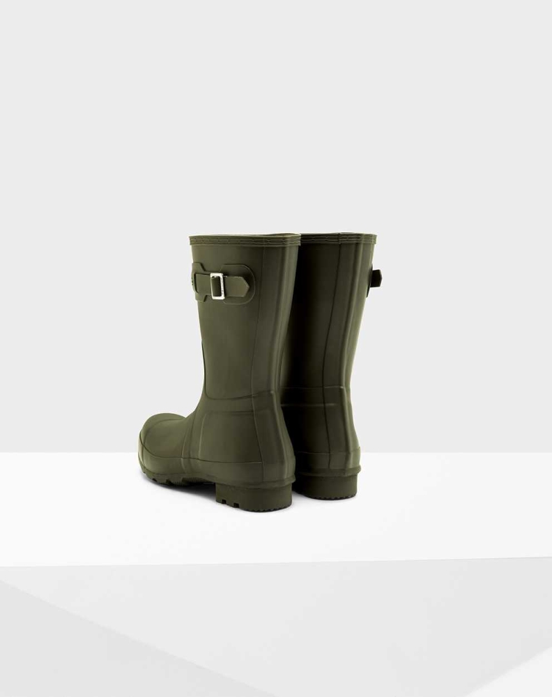 Green Men's Hunter Original Wellington Short Rain Boots | OUMG-13629