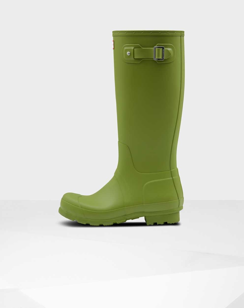 Green Men's Hunter Original Wellington Tall Rain Boots | TNFK-01437