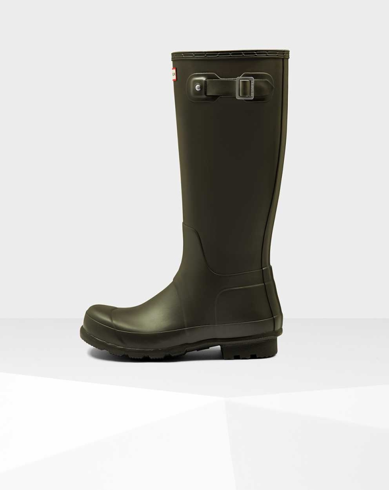 Green Men's Hunter Original Wellington Tall Rain Boots | VLOF-89623