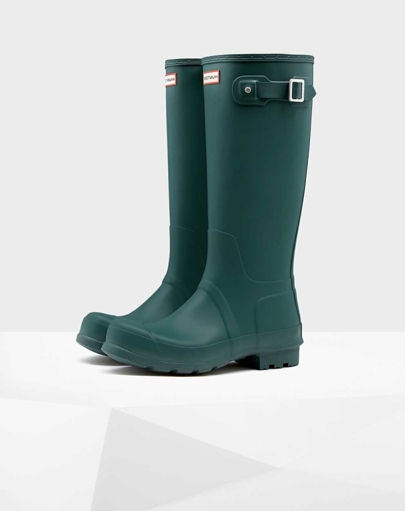 Green Men\'s Hunter Original Wellington Tall Rain Boots | VMDH-03179