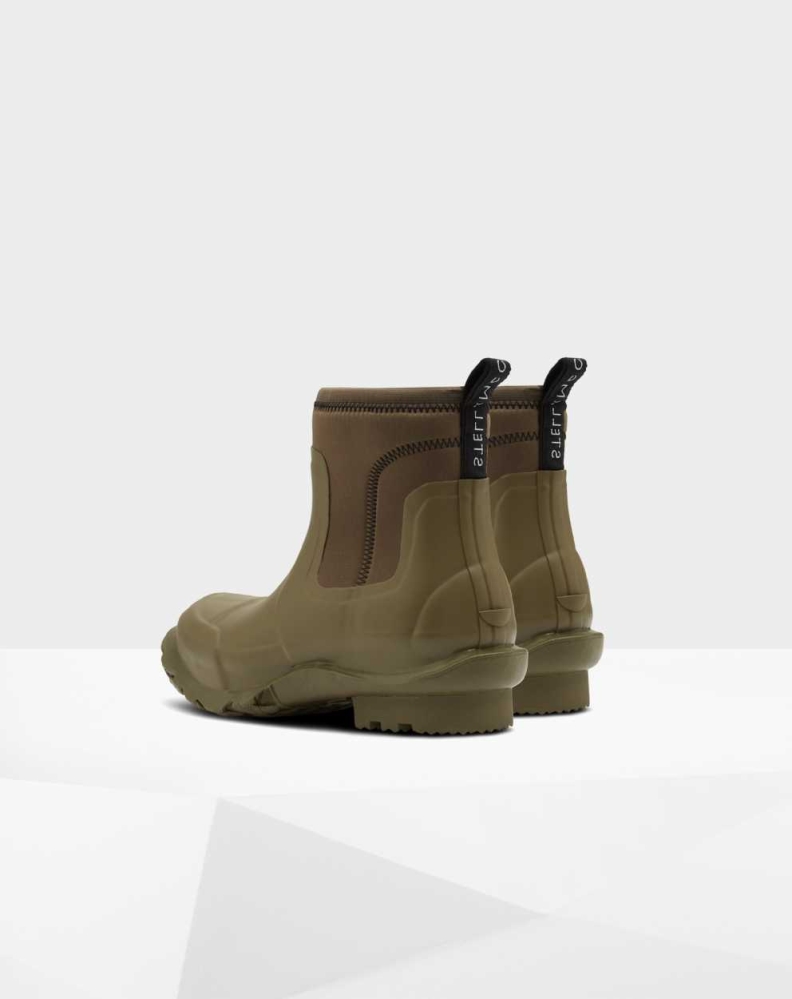 Green Men's Hunter X Stella McCartney Chelsea Boots | TXNU-01673