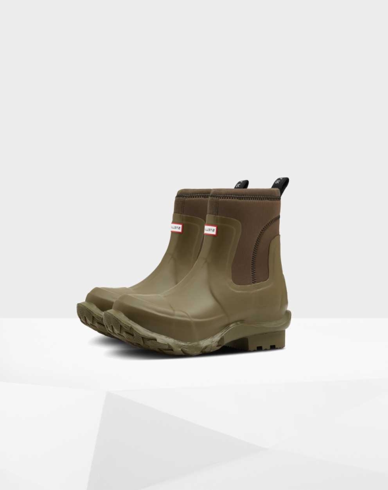 Green Men\'s Hunter X Stella McCartney Chelsea Boots | TXNU-01673