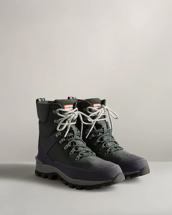 Green Navy Men's Hunter Insulated Recycled Polyester Commando Boots | QHAE-13759