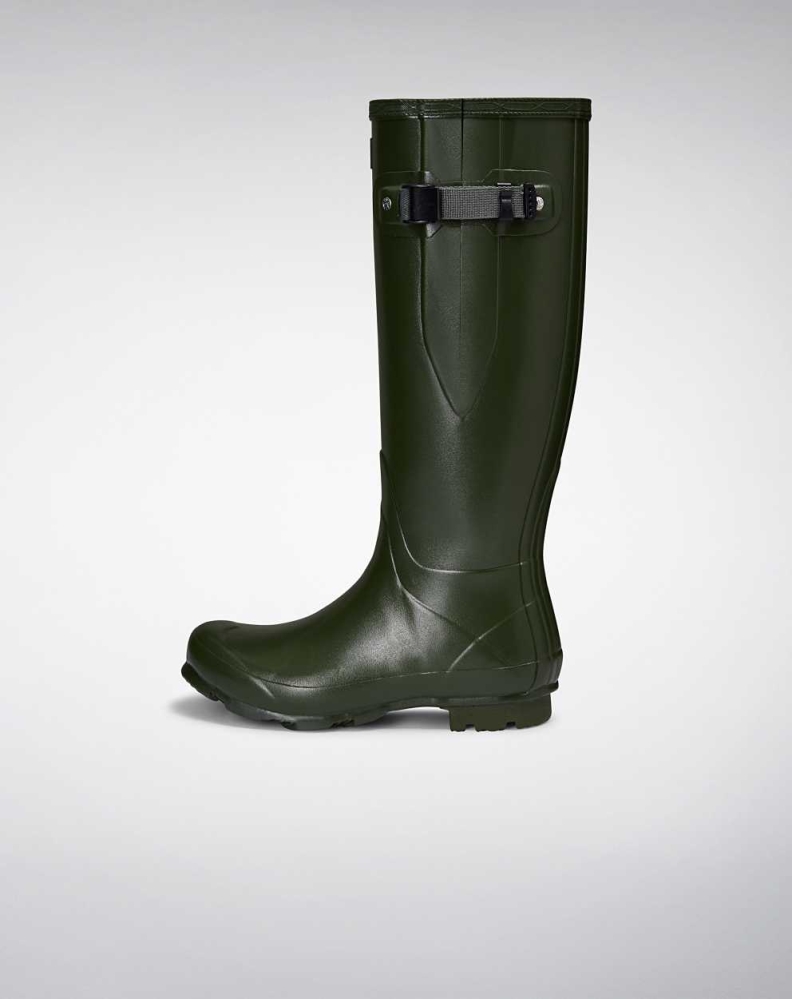 Green Women's Hunter Norris Field Side Wellington Short Rain Boots | VQLX-47639