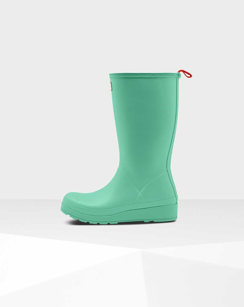 Green Women's Hunter Original Play Wellington Tall Rain Boots | NKDV-53412