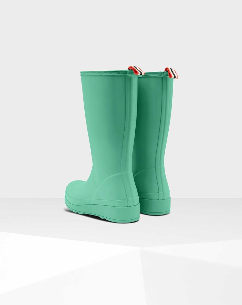 Green Women's Hunter Original Play Wellington Tall Rain Boots | NKDV-53412