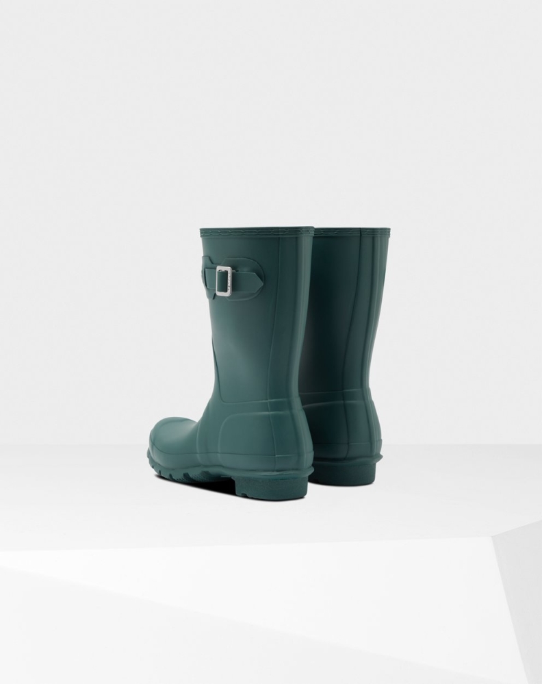 Green Women's Hunter Original Short Rain Boots | NMGI-52938