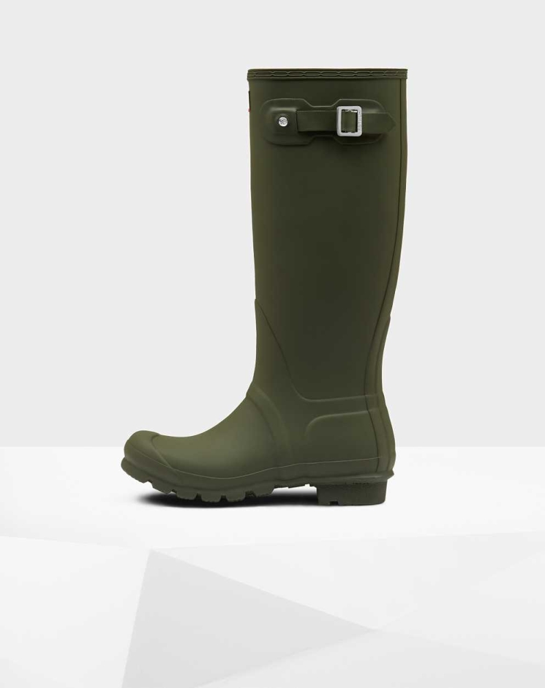 Green Women's Hunter Original Wellington Tall Rain Boots | DHFM-10543