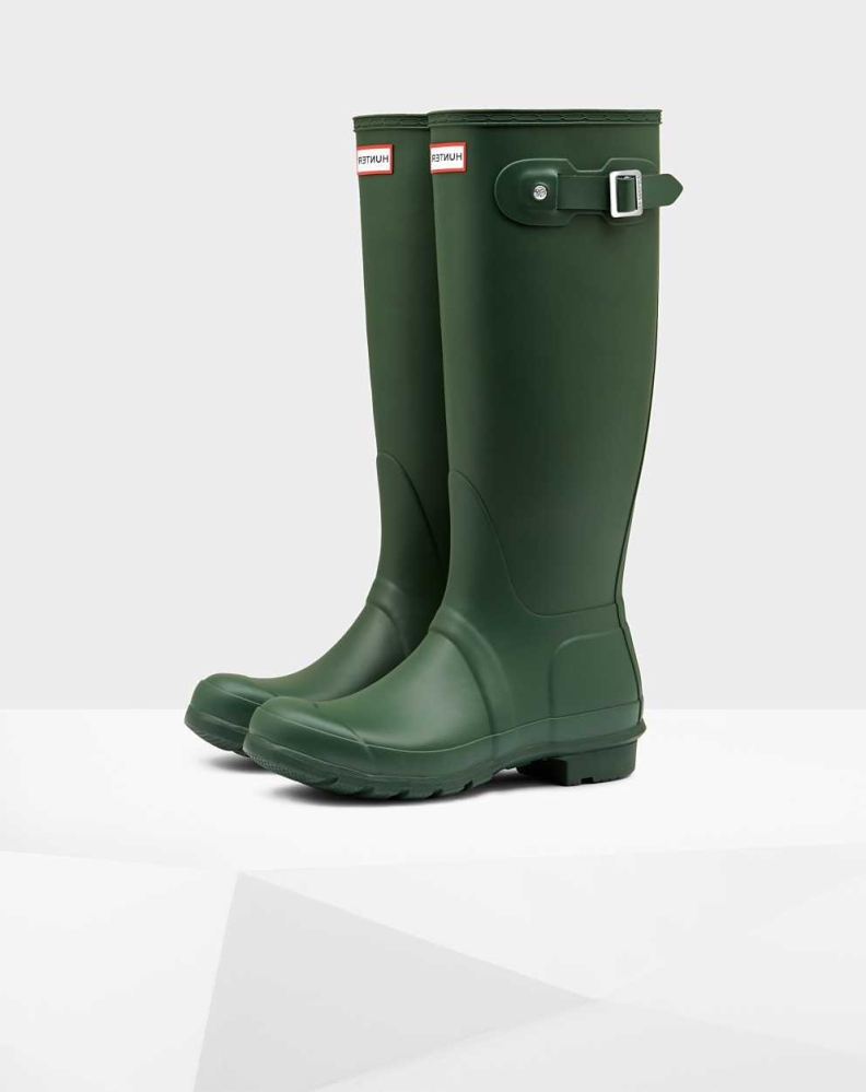 Green Women's Hunter Original Wellington Tall Rain Boots | XILD-83951