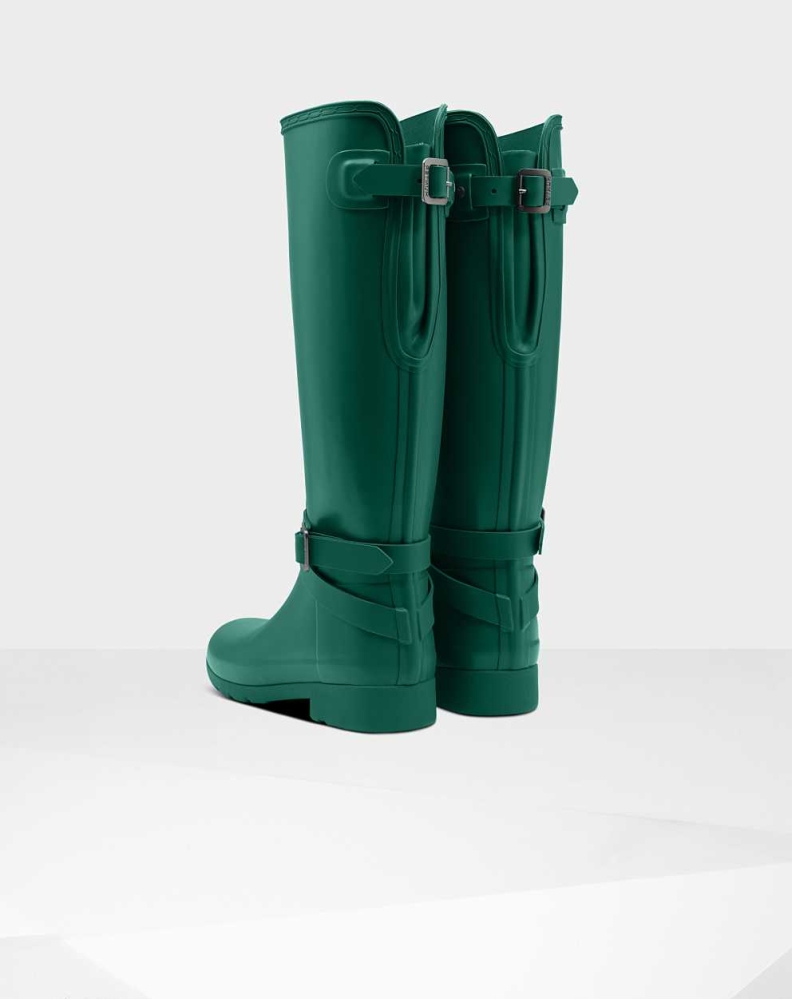 Green Women's Hunter Refined Slim Fit Wellington Tall Rain Boots | CSJQ-62957