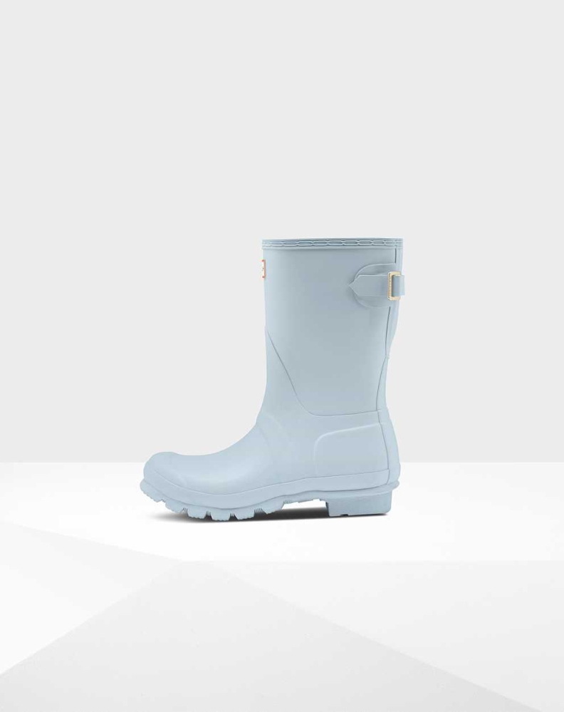 Grey Women's Hunter Original Back Wellington Short Rain Boots | ACQY-42796