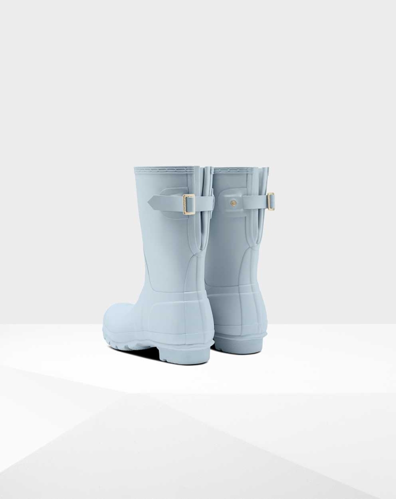 Grey Women's Hunter Original Back Wellington Short Rain Boots | ACQY-42796