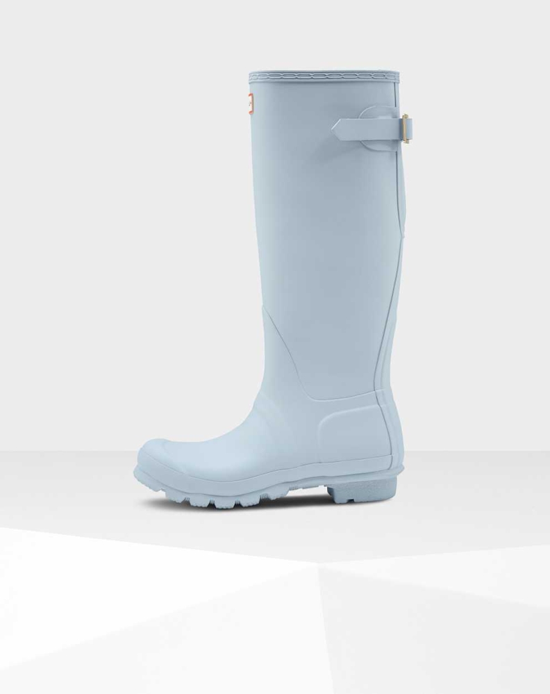 Grey Women's Hunter Original Back Wellington Tall Rain Boots | IESW-07856