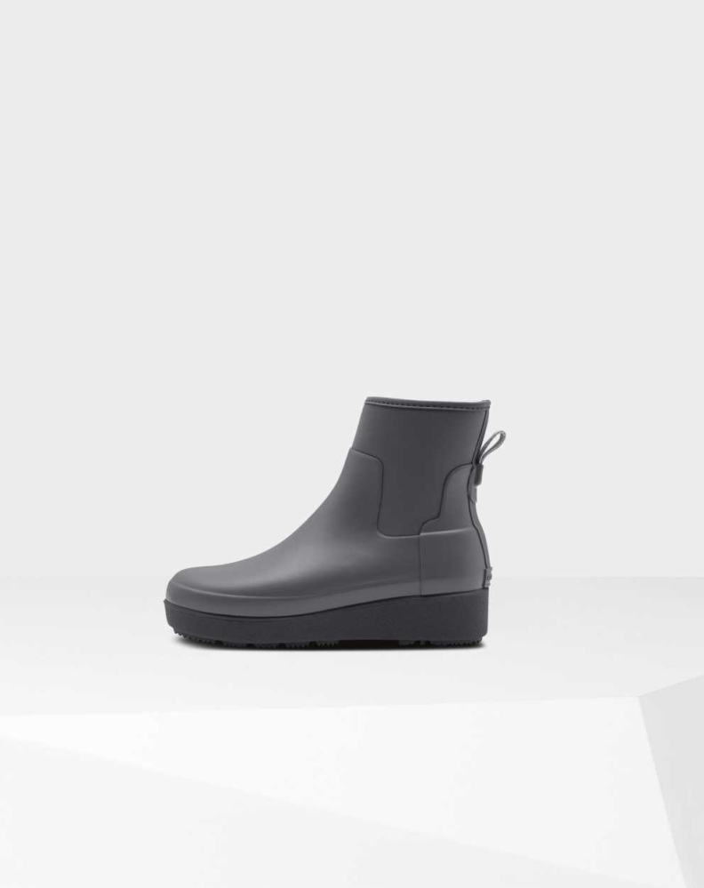 Grey Women's Hunter Refined Slim Fit Neoprene Creeper Chelsea Boots | NPIO-79586