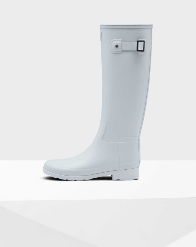 Grey Women's Hunter Refined Slim Fit Wellington Tall Rain Boots | OWCD-90253