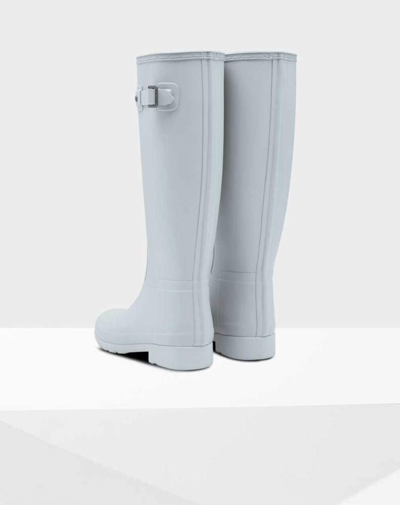 Grey Women's Hunter Refined Slim Fit Wellington Tall Rain Boots | OWCD-90253