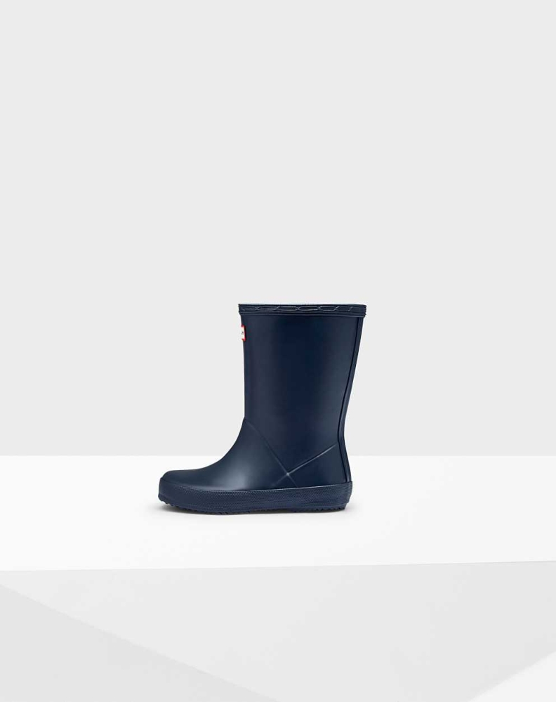 Navy Kids' Hunter Original First Classic Wellington Short Rain Boots | NOIE-18954