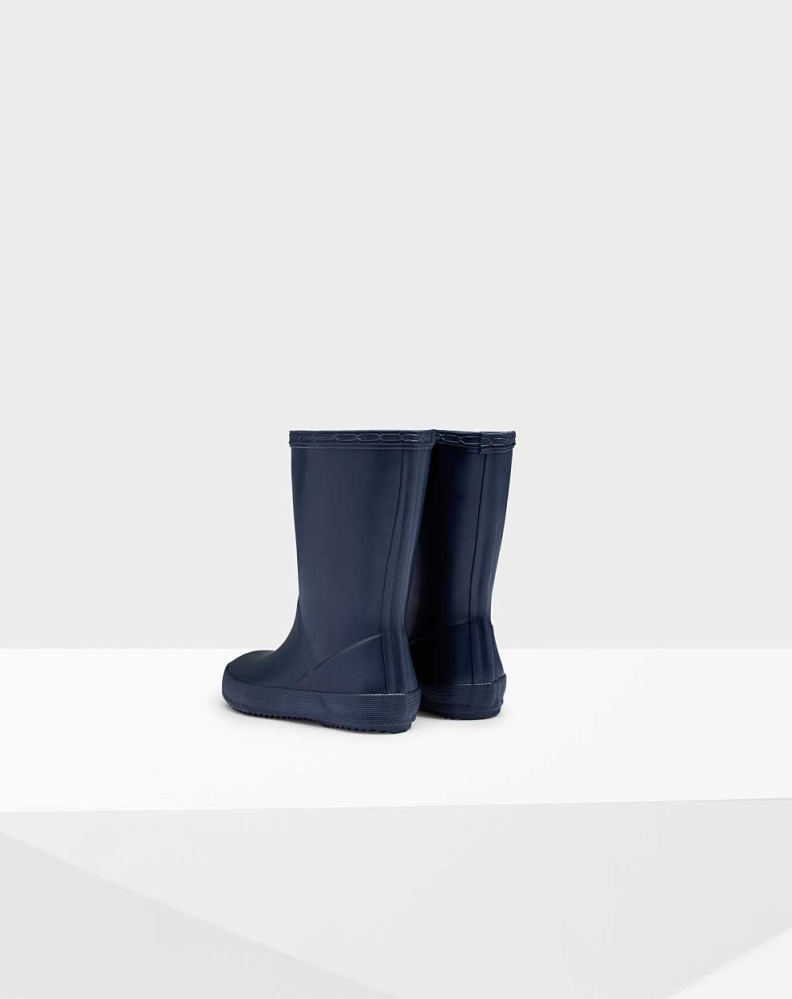 Navy Kids' Hunter Original First Classic Wellington Short Rain Boots | NOIE-18954