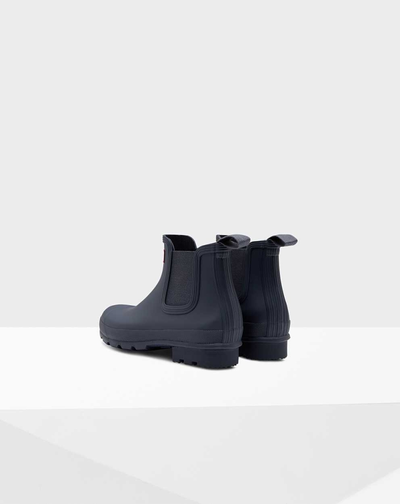 Navy Men's Hunter Original Chelsea Boots | PFWM-79851