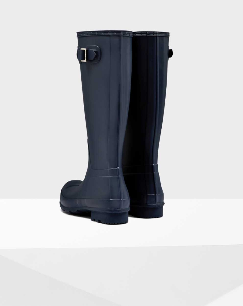 Navy Men's Hunter Original Wellington Tall Rain Boots | LKES-67128