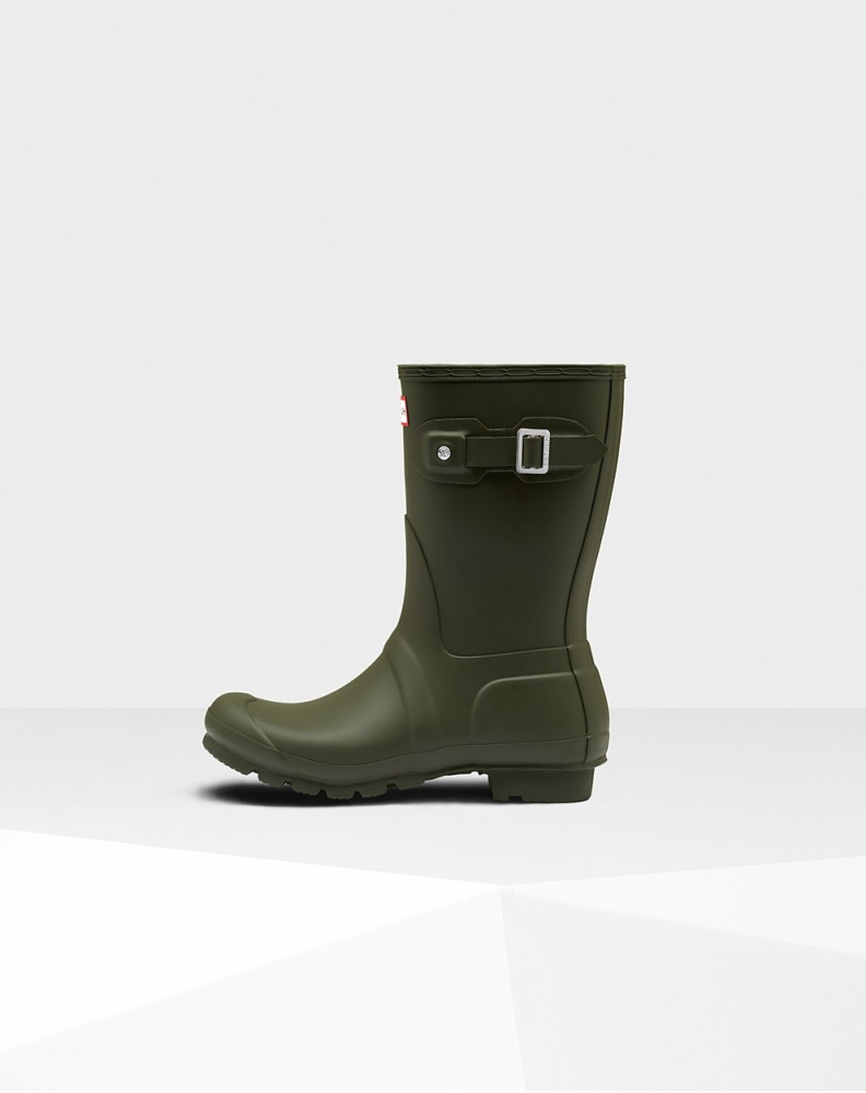 Olive Women's Hunter Original Short Rain Boots | DRYF-35109