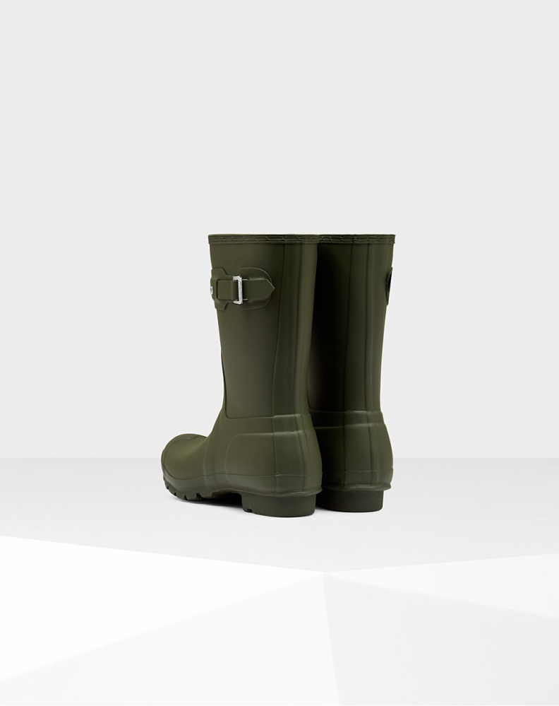 Olive Women's Hunter Original Short Rain Boots | DRYF-35109