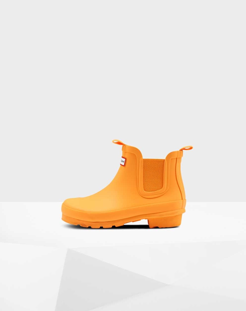 Orange Kids' Hunter Original Big Chelsea Boots | NYLK-90731