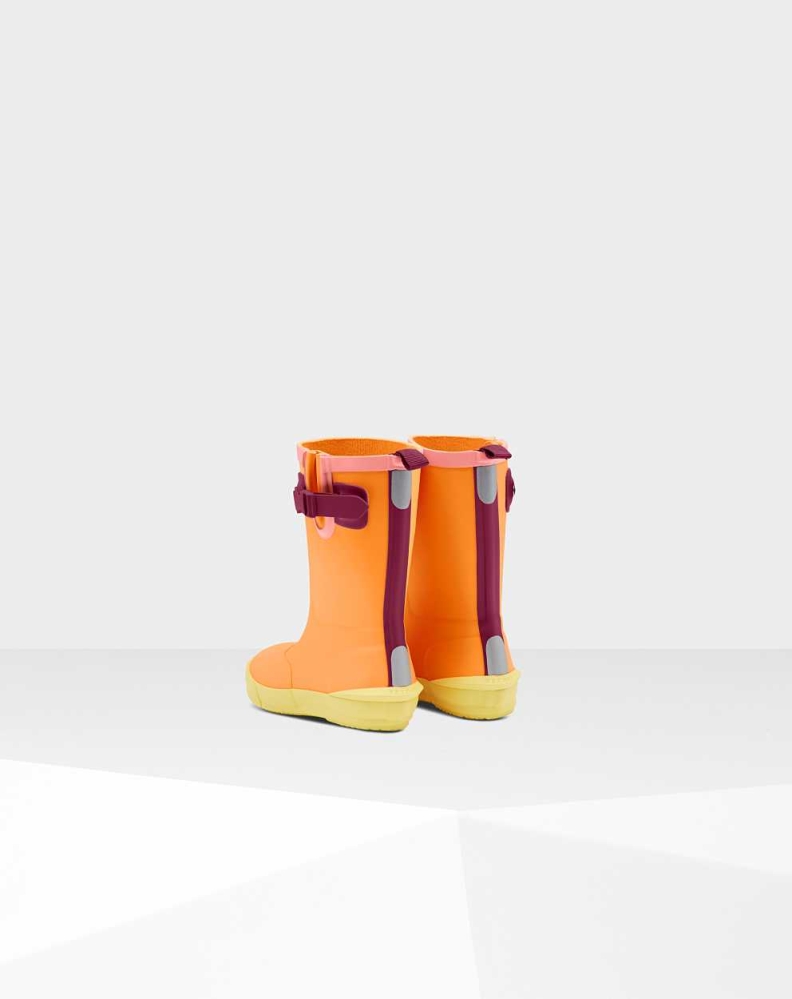 Orange Kids' Hunter Original Davison Wellington Short Rain Boots | TZSV-16897