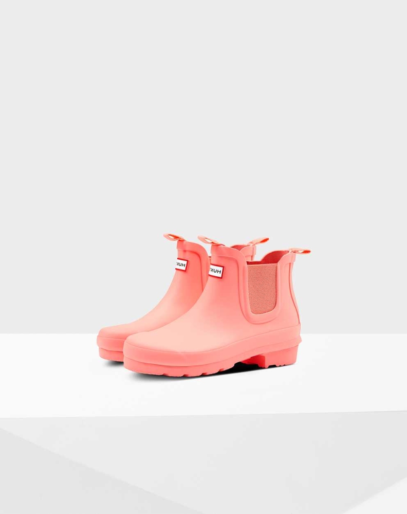 Pink Kids\' Hunter Original Big Chelsea Boots | ALMQ-69854