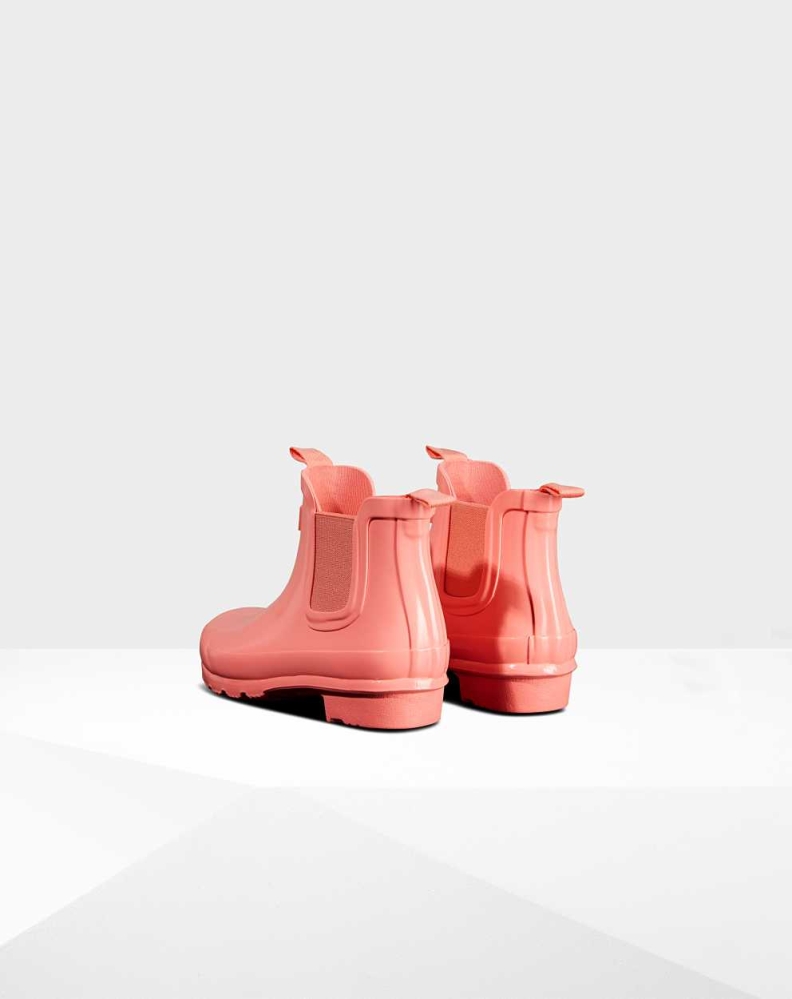 Pink Kids' Hunter Original Big Gloss Chelsea Boots | QNCH-54921