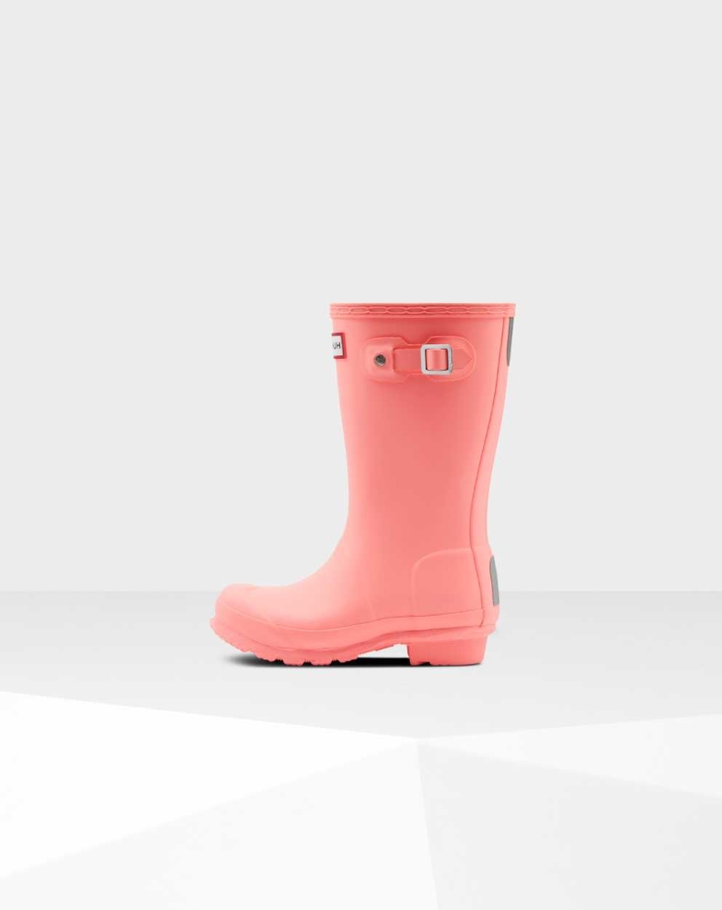 Pink Kids' Hunter Original Big Wellington Short Rain Boots | RZUJ-76215