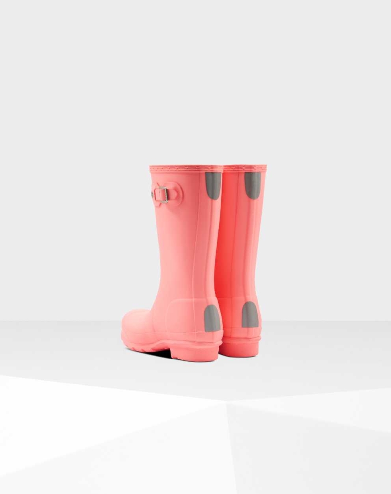 Pink Kids' Hunter Original Big Wellington Short Rain Boots | RZUJ-76215