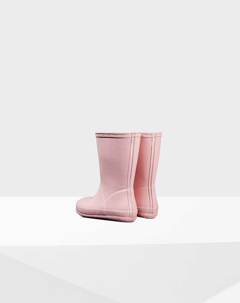 Pink Kids' Hunter Original First Classic Gloss Wellington Short Rain Boots | SOPD-20418