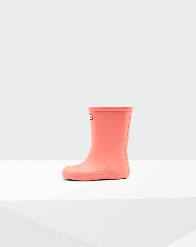 Pink Kids' Hunter Original First Classic Wellington Short Rain Boots | ZKHJ-02596