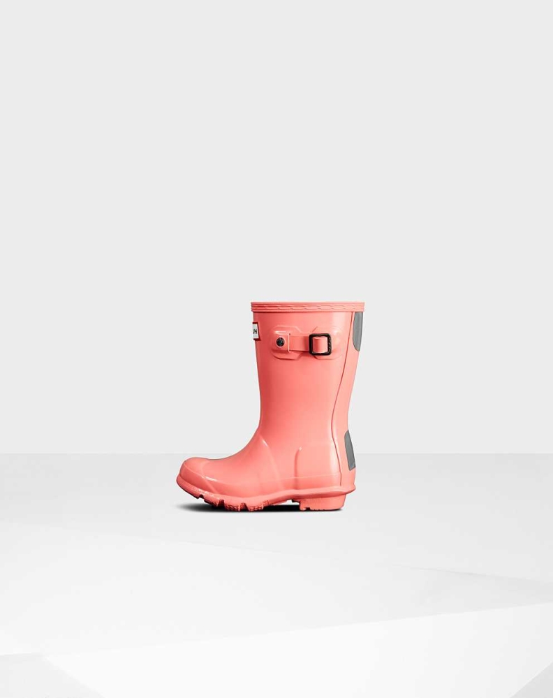 Pink Kids' Hunter Original Little Gloss Wellington Short Rain Boots | GEVB-64819