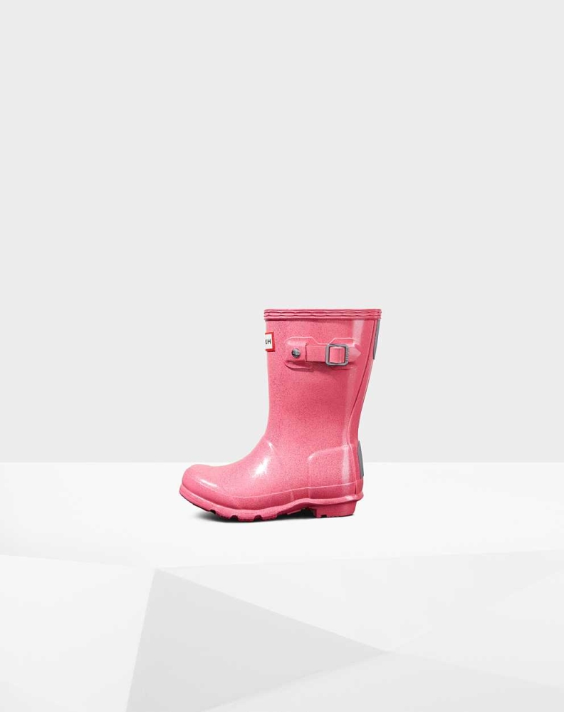 Pink Kids' Hunter Original Little Starcloud Wellington Short Rain Boots | DTEH-20349