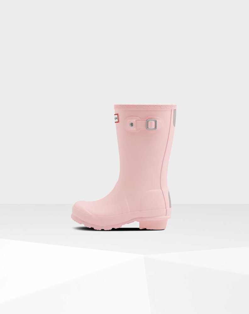 Pink Kids' Hunter Original Wellington Short Rain Boots | YRBO-61398