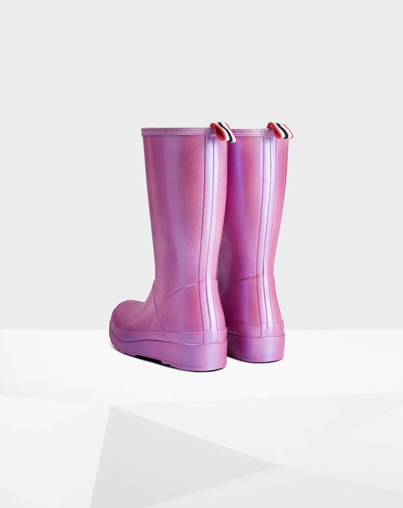 Pink Women's Hunter Original Play Nebula Wellington Tall Rain Boots | OHJY-81372