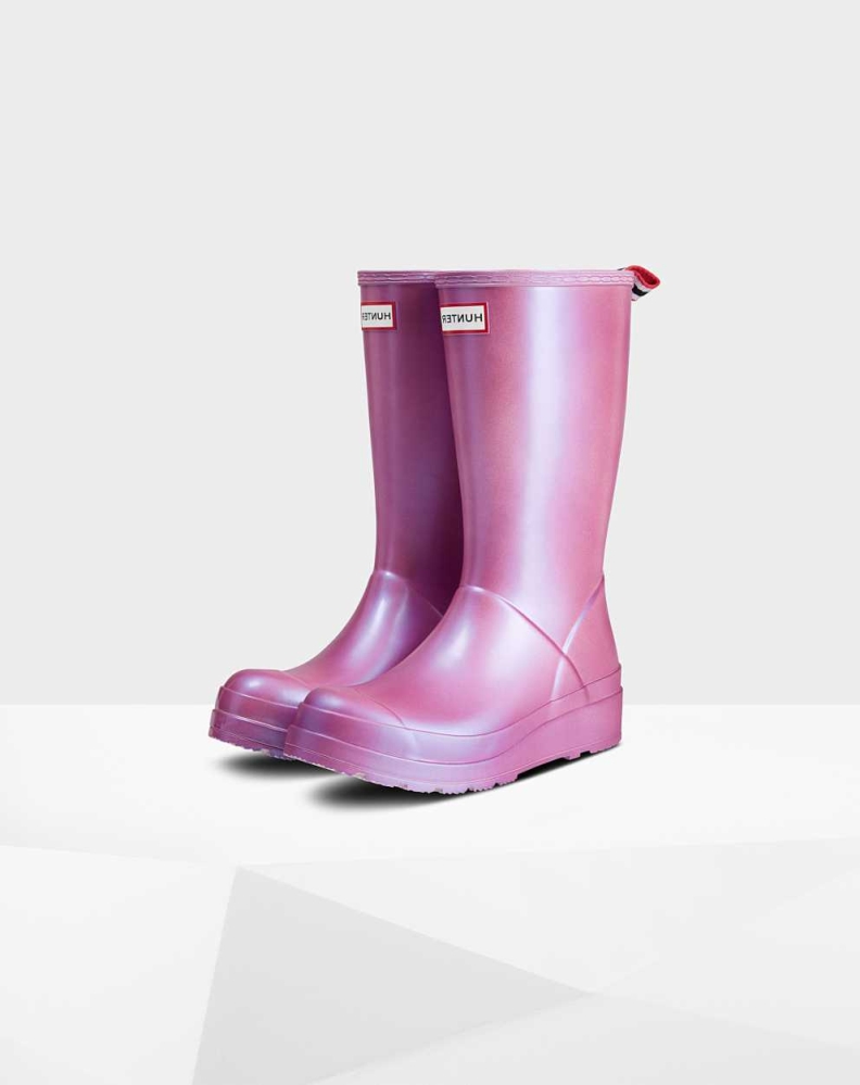 Pink Women\'s Hunter Original Play Nebula Wellington Tall Rain Boots | OHJY-81372