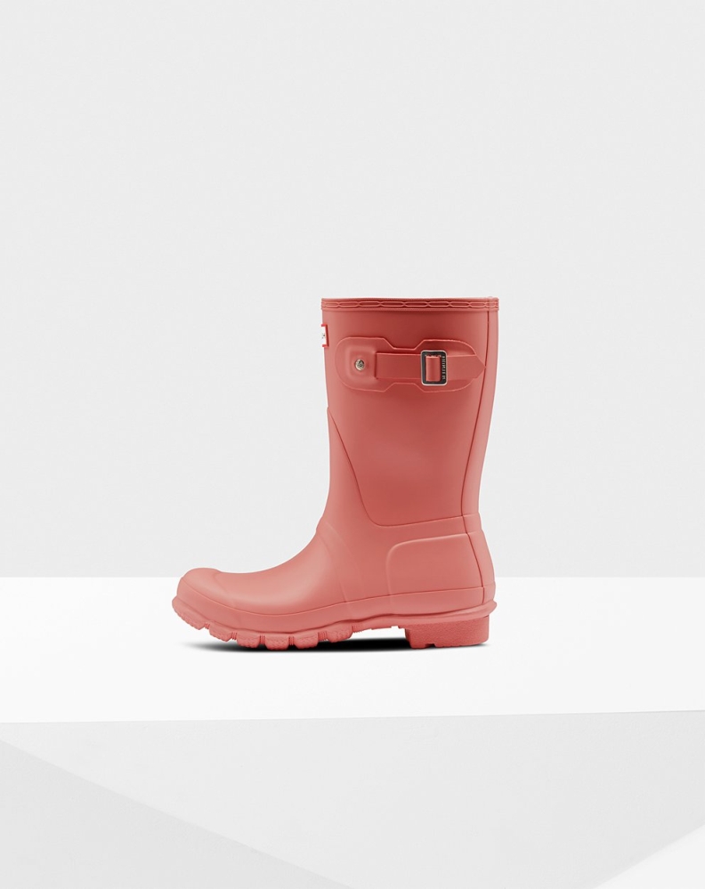 Pink Women's Hunter Original Short Rain Boots | SCHR-64827