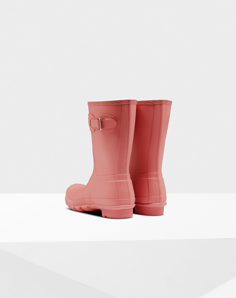 Pink Women's Hunter Original Short Rain Boots | SCHR-64827