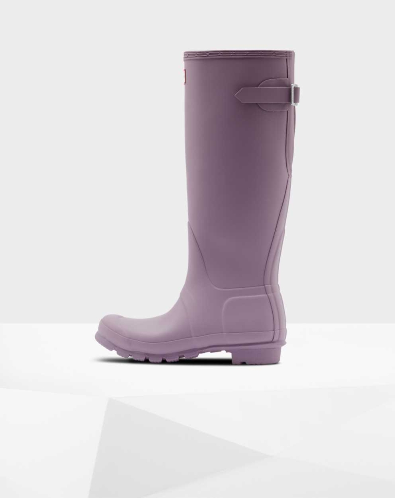 Purple Women's Hunter Original Back Wellington Tall Rain Boots | LCXF-29451