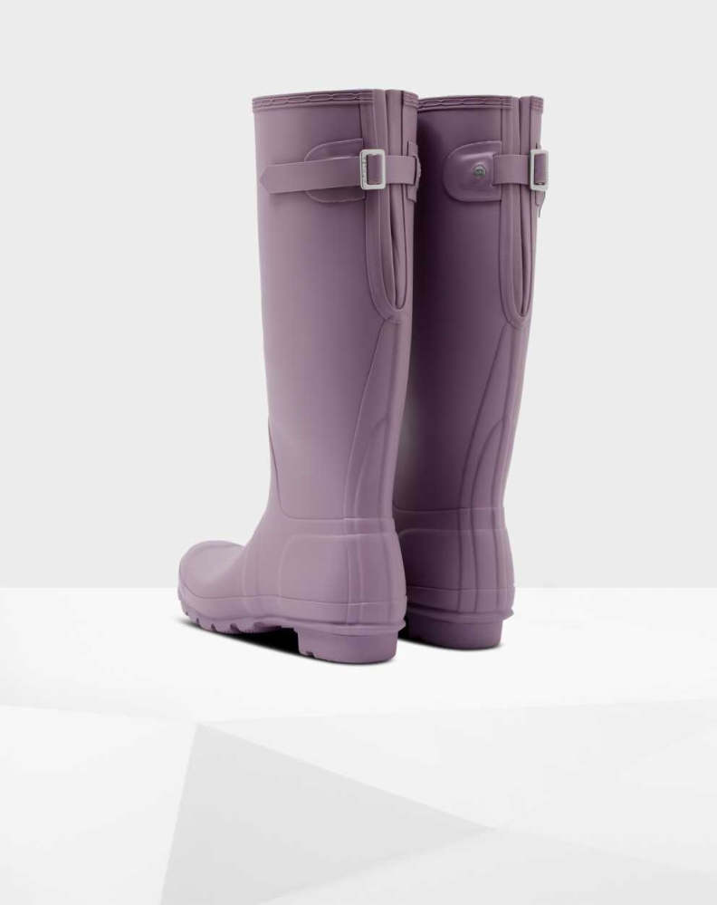 Purple Women's Hunter Original Back Wellington Tall Rain Boots | LCXF-29451