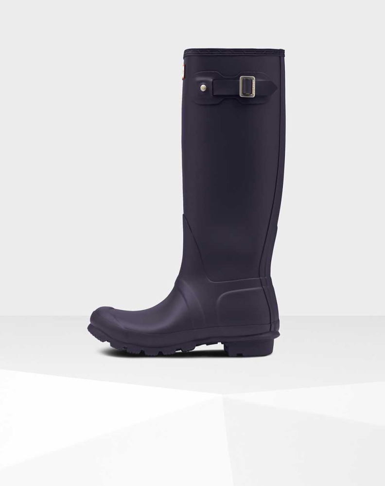 Purple Women's Hunter Original Wellington Tall Rain Boots | THAS-43268