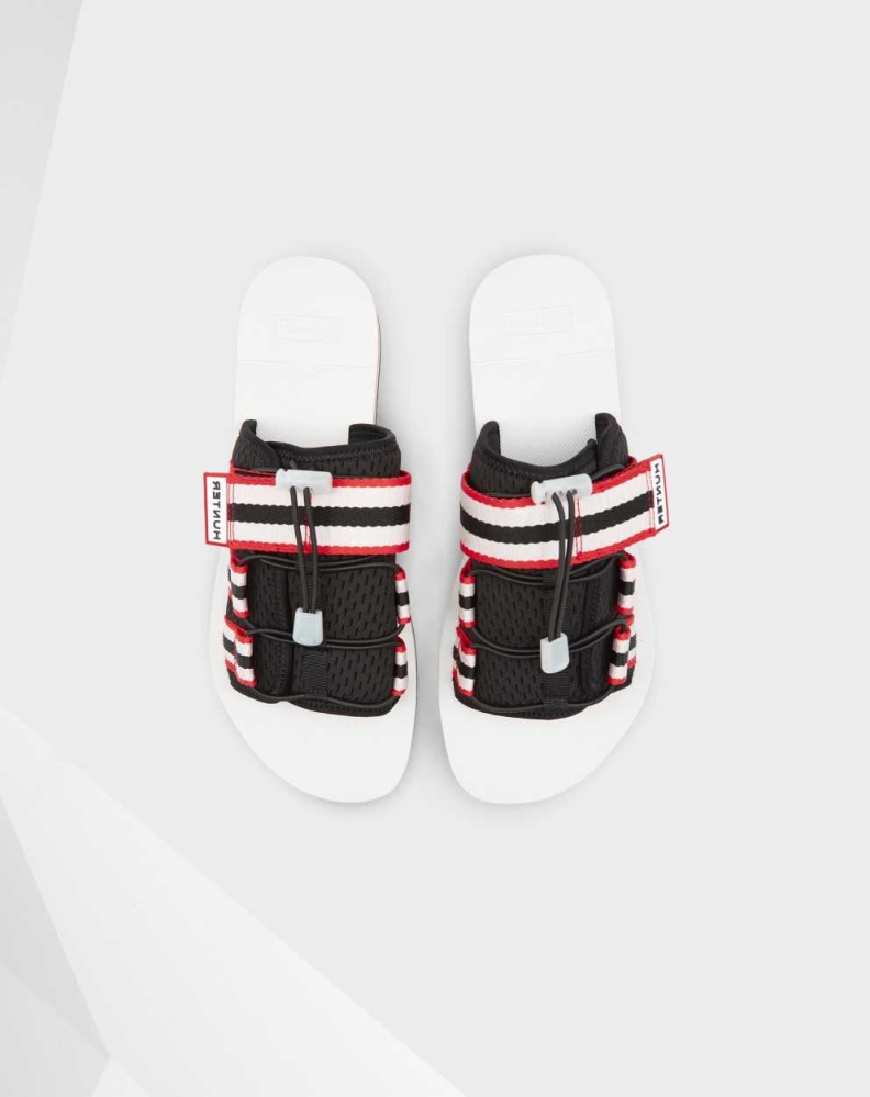 Red Black Men's Hunter Original Beach Slides | FSHR-72501