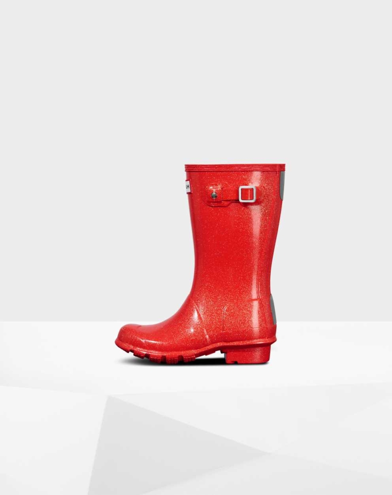 Red Kids' Hunter Original Big Starcloud Wellington Short Rain Boots | SQDY-04983