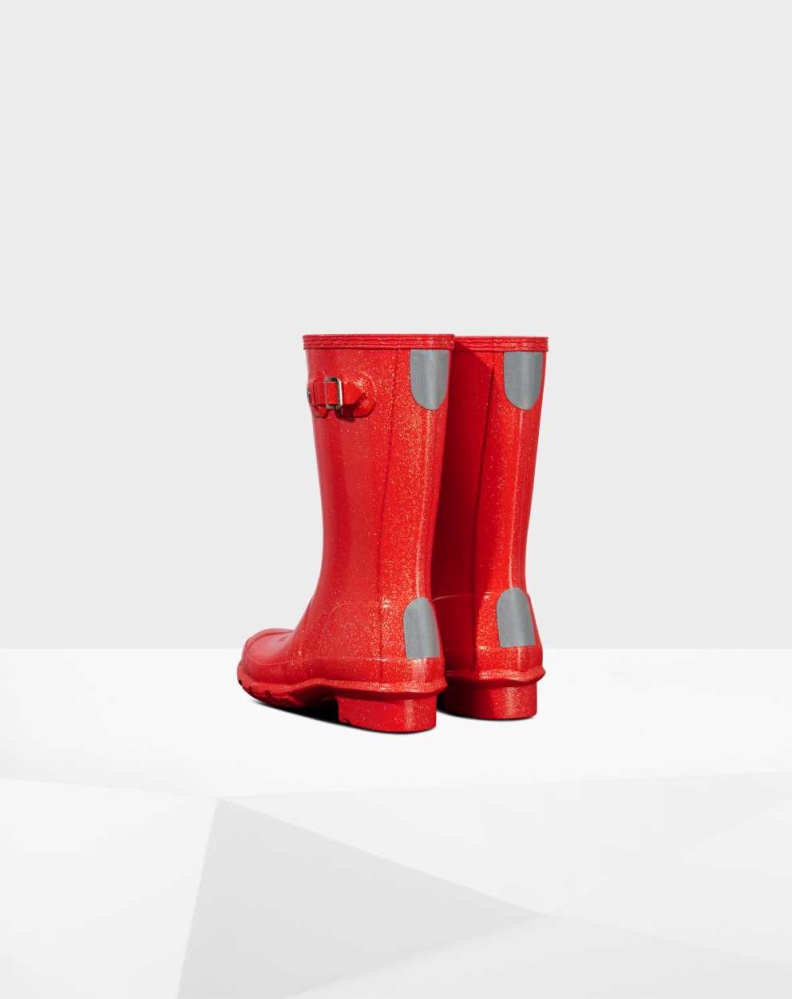 Red Kids' Hunter Original Big Starcloud Wellington Short Rain Boots | SQDY-04983