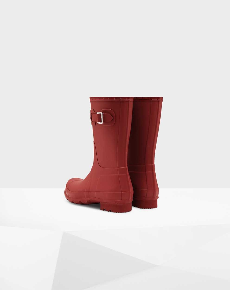 Red Men's Hunter Original Wellington Short Rain Boots | FIKZ-21397